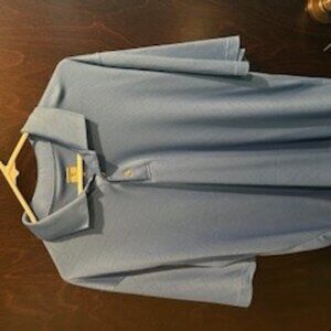 Mens blue golf polo